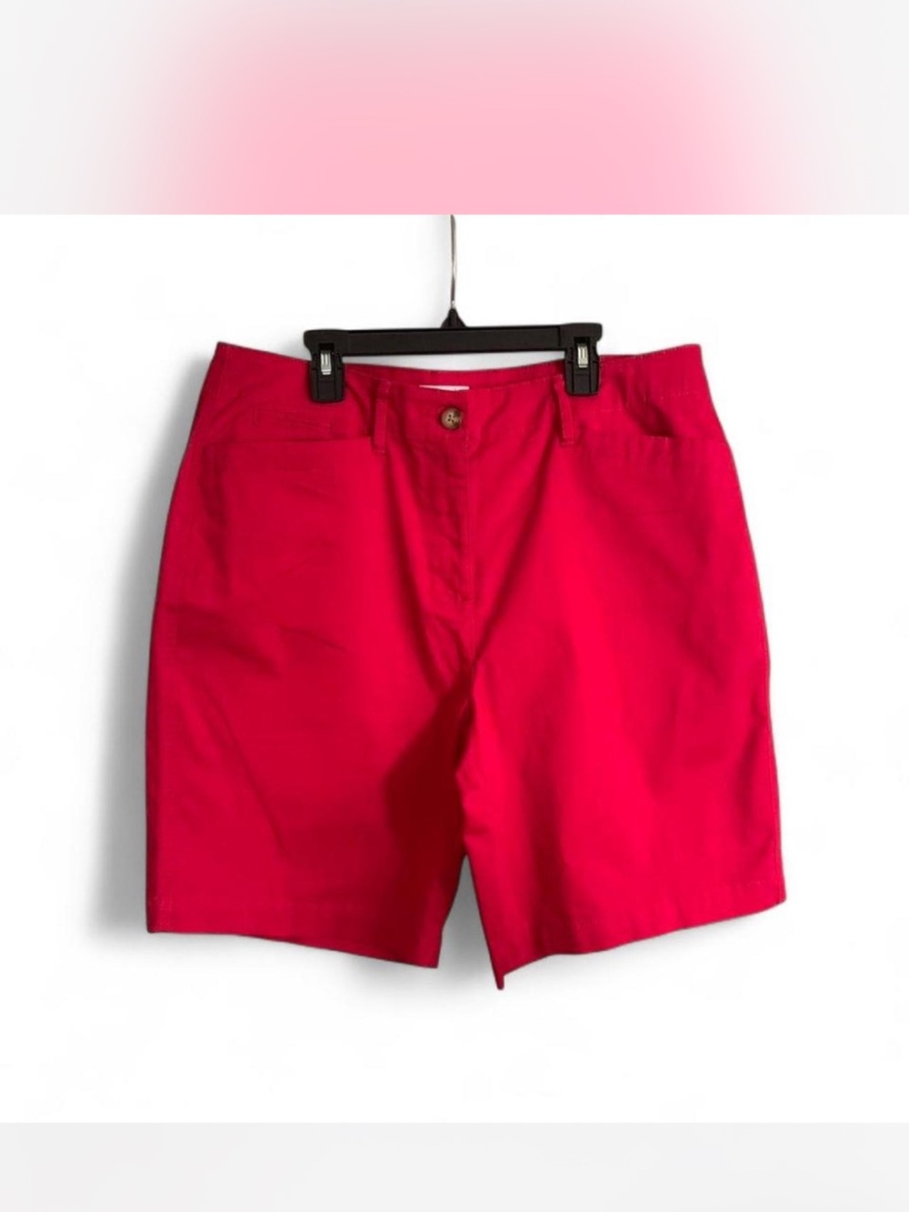 Kim Rogers Bright Red Flat-Front women’s Shorts size 14
